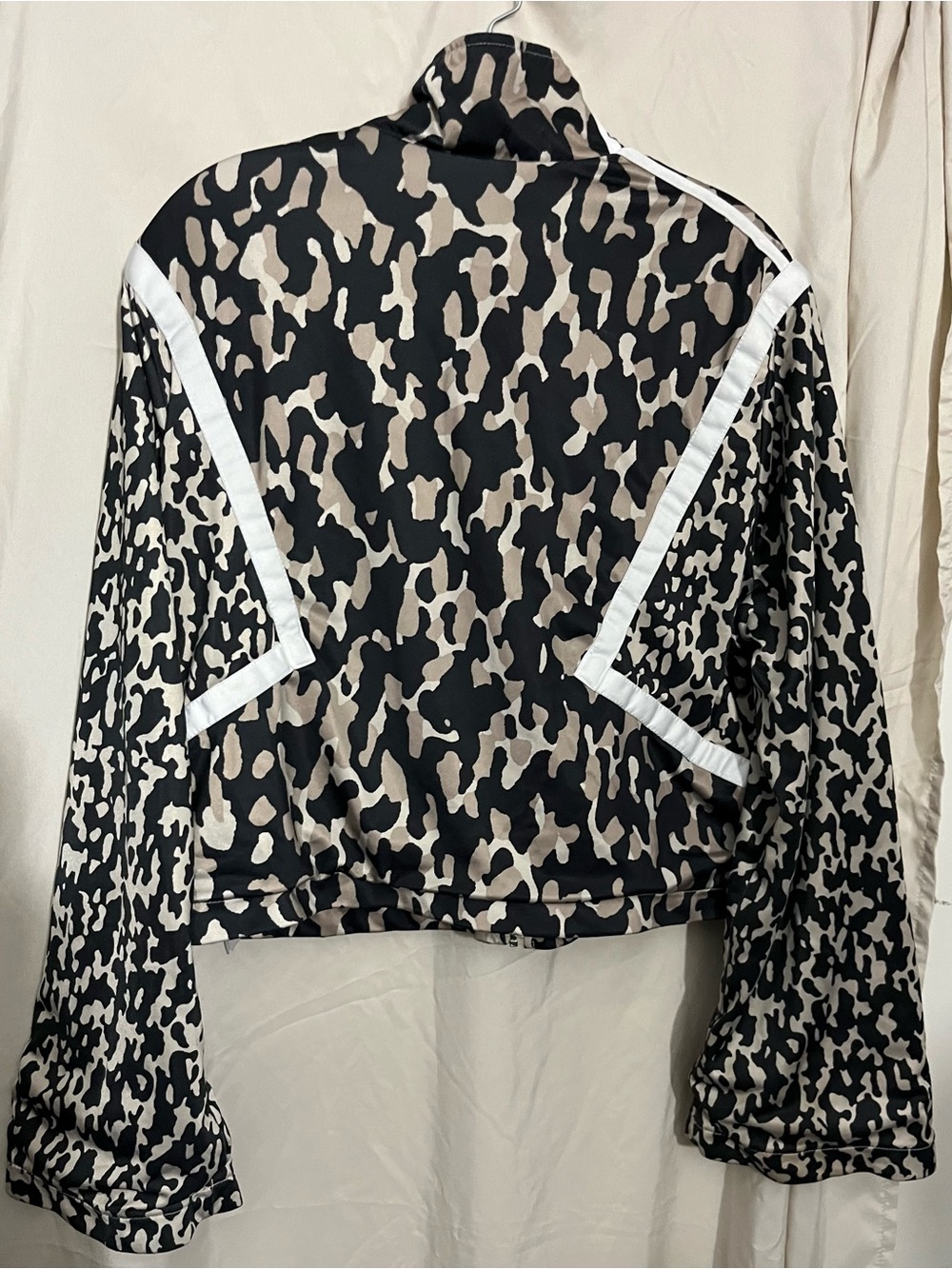 adidas Women’s Black & Cream Camo Bomber Track Jacket - Picture 9 of 9